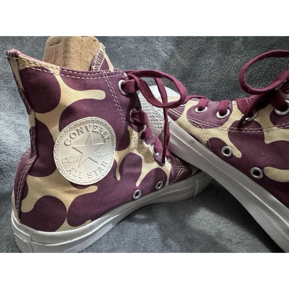 Converse All Star Marimekko Cream And Purple Groovy High Top Shoes Size Woman 7 - Picture 9 of 12